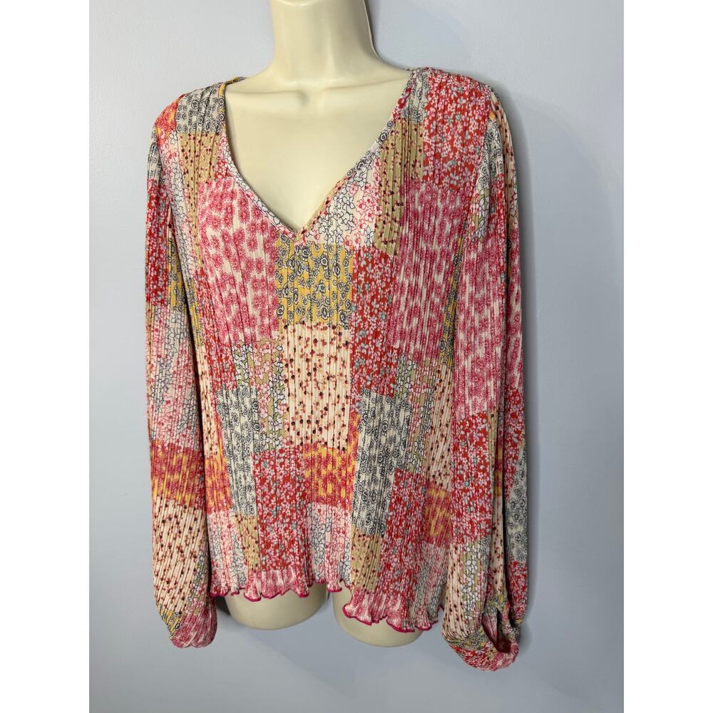 Muche & Muchette V Neck Blouse long Sleeve Blouse O/S - Picture 8 of 10